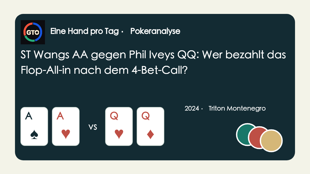 Originalgrafik mit App-Icon und Chips für ST Wangs A♠A♥ gegen Phil Iveys Q♥Q♦